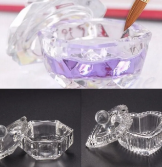 Crystal Glass Dappen Dish Cup Holder