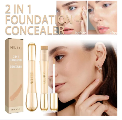 New Double-headed 2 In 1 Foundation And Concealer